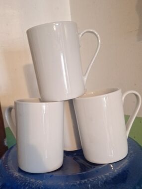 Gallery White Ceramic Mugs - Set of 4